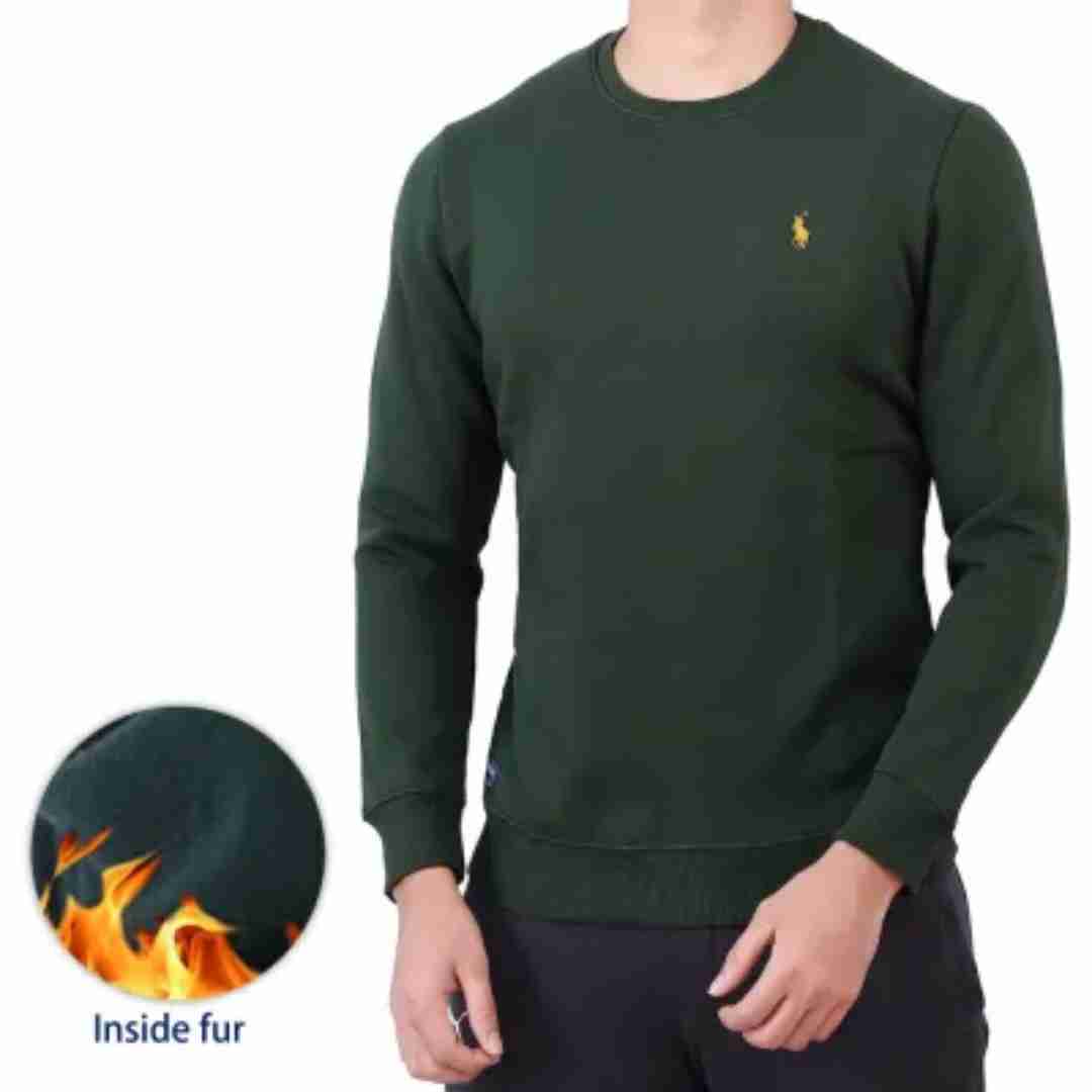 Round Neck Polo Sweatshirt