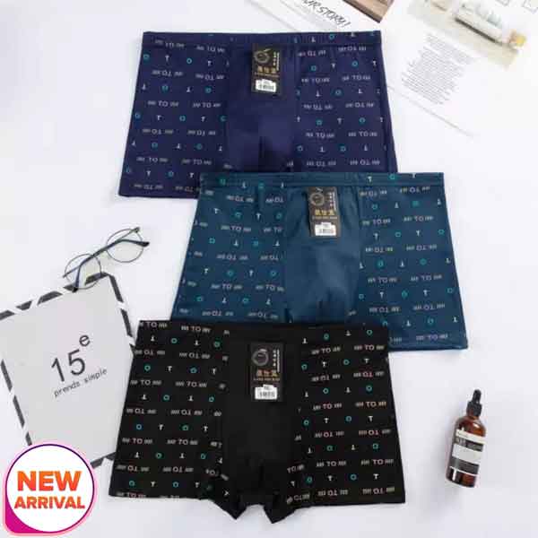 Pack Of 3 Men Boxer Briefs Cotton Underwear (Color May Vary)