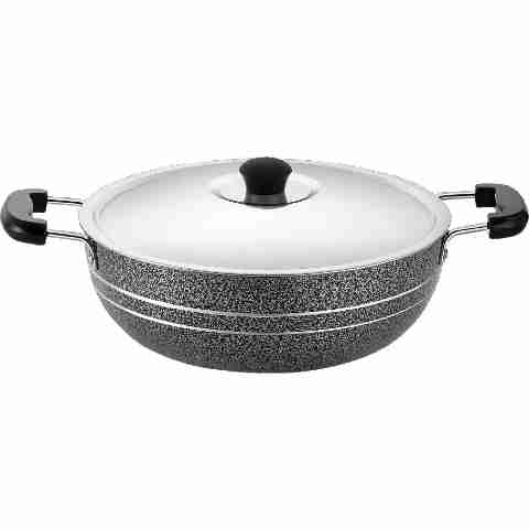 Unirize Powder Coting Kadai  with Stainless Steel  LID