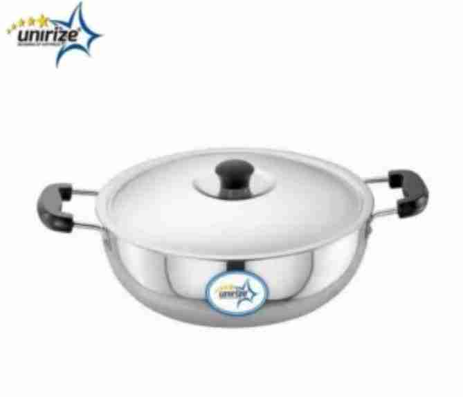 Unirize Polished Karahi with Stainless Steel Lid  IB