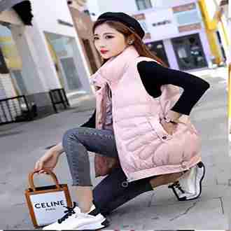 New Winter Sleeveless Waistcoat Hooded Long Warm Cotton Padded Top Vest Jacket For Women