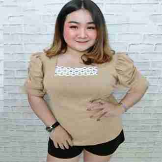 Plus Size Blouse Women's Summer Puff Sleeve Short Sleeve T-shirt