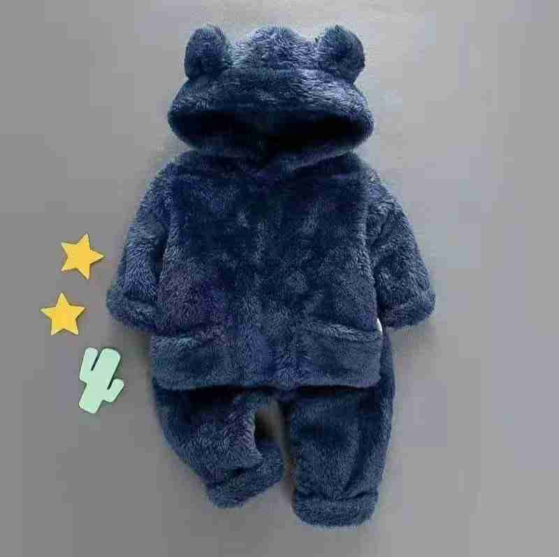 Fur Hoodie Set for For Baby Boy (1-4 years)