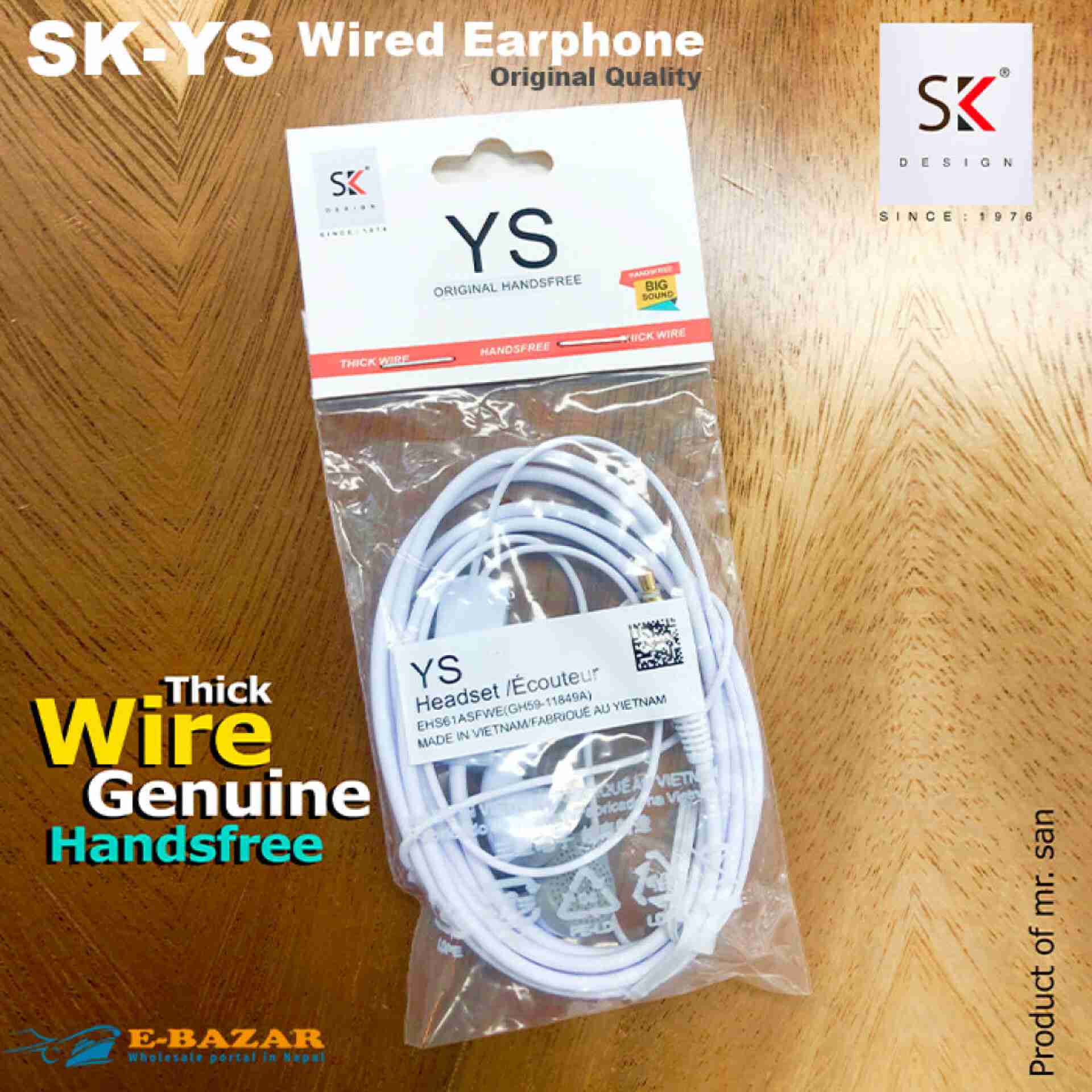 SK-YS Wired Earphone Original Quality