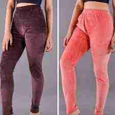 Combo Of 2 Winter Soft Velvet Fleece Leggings Sweatpants For Women By Arushi