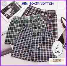 Pack Of 3 Men's BodyLove And Buloss Logo Checkered Boxer Briefs Cotton Underwear (Color May Vary) By Arushi