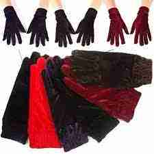 Fashion Elegant Velvet Elastic Gloves Winter Women Warm Soft Thermal Comfortable Full Finger Gloves Women Touch Screen Mittens By Arushi
