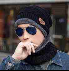Combo Offer New Winter Cap Topi And Neck Warmer For Men By Arushi