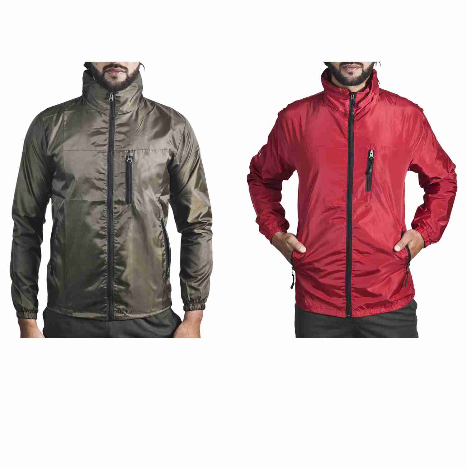 Set Of 2 Waterproof and Windproof Jackets For Men Windcheater Jacket By Arushi