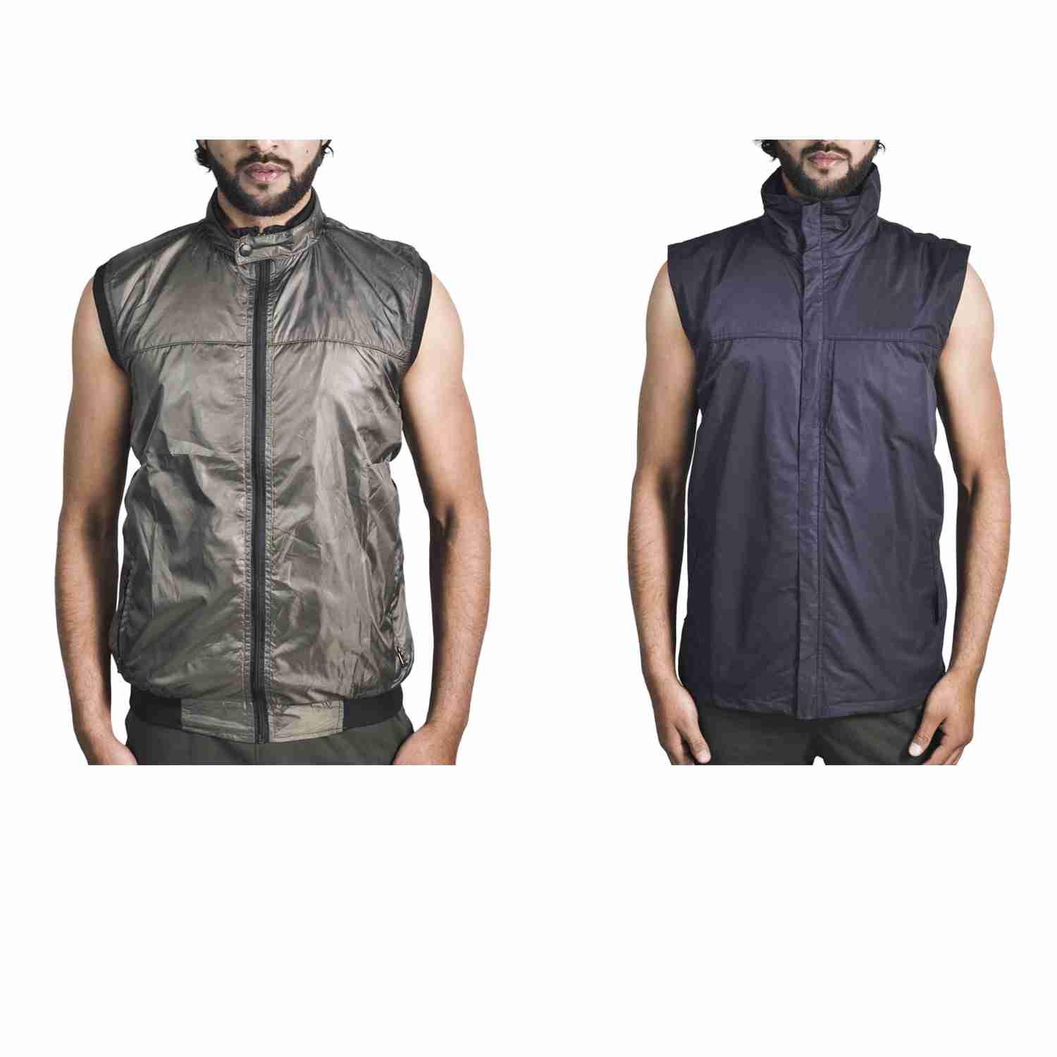 Set Of 2 Waterproof and Windproof Half Jackets For Men Windcheater Jacket By Arushi