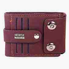 Horse Imperia Brown Solid Wallet For Men By Arushi