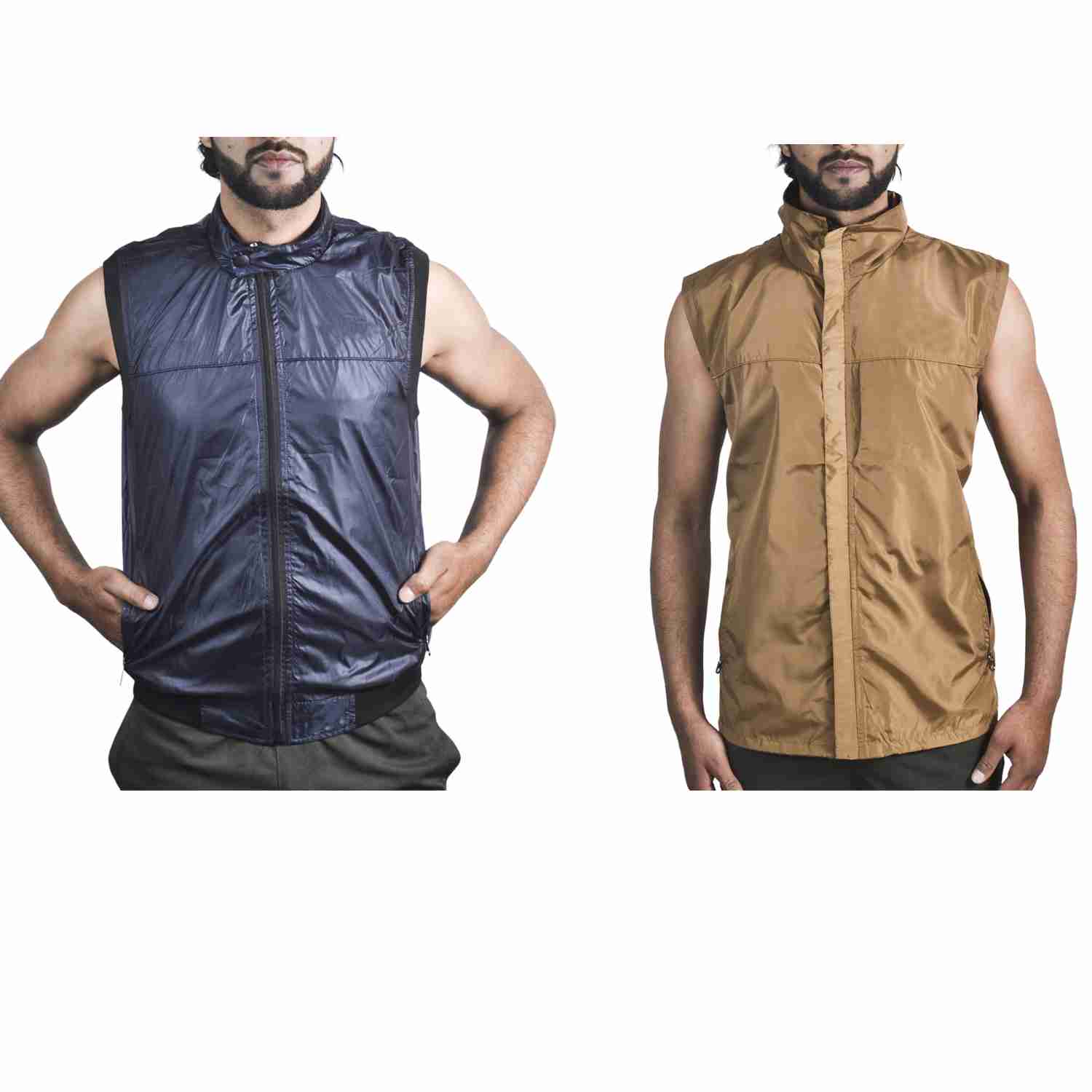 Set Of 2 Waterproof and Windproof Half Jackets For Men Windcheater Jacket By Arushi