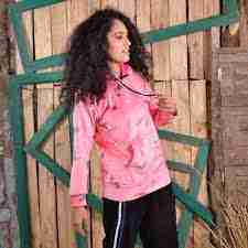 Solid Velvet Pullover Hoodie For Women
