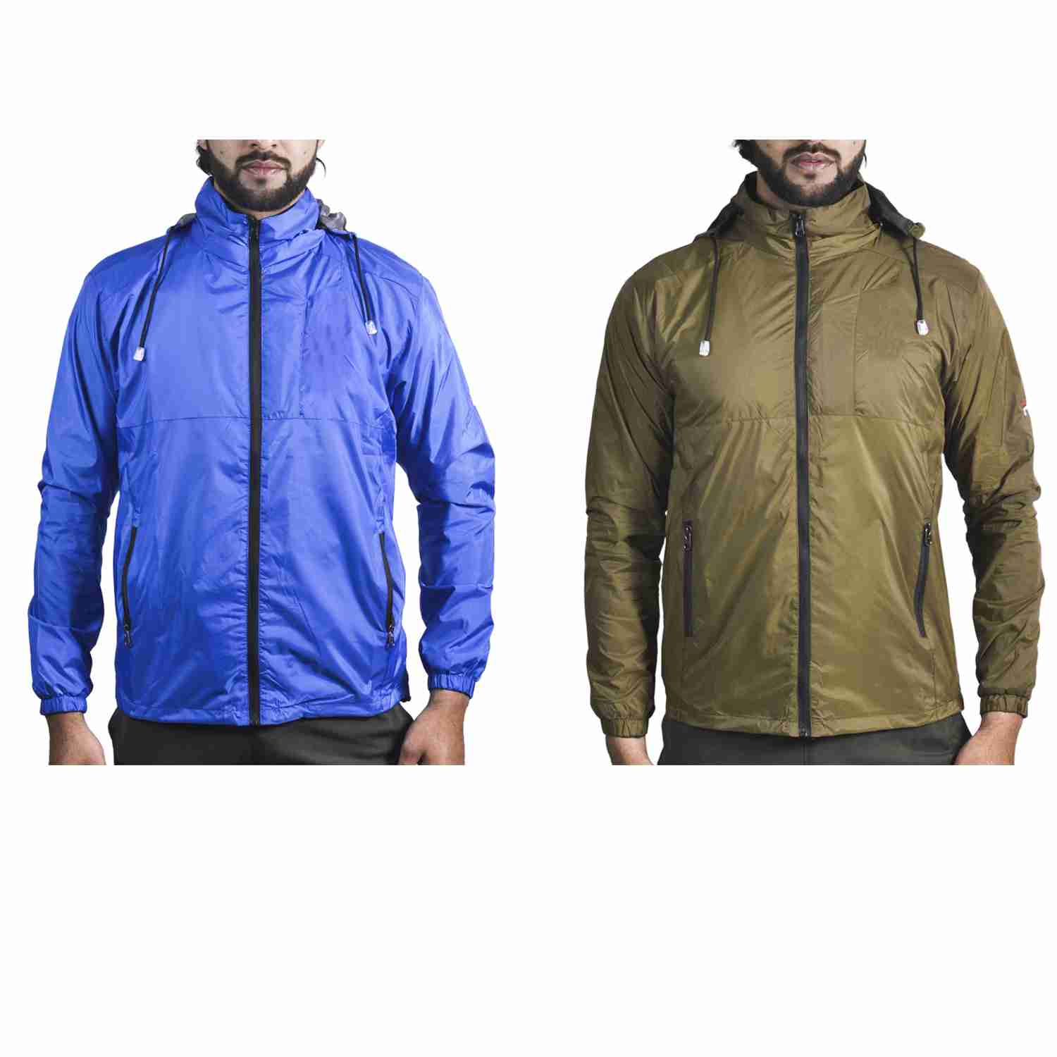 Set Of 2 Waterproof and Windproof Jackets For Men Windcheater Jacket By Arushi