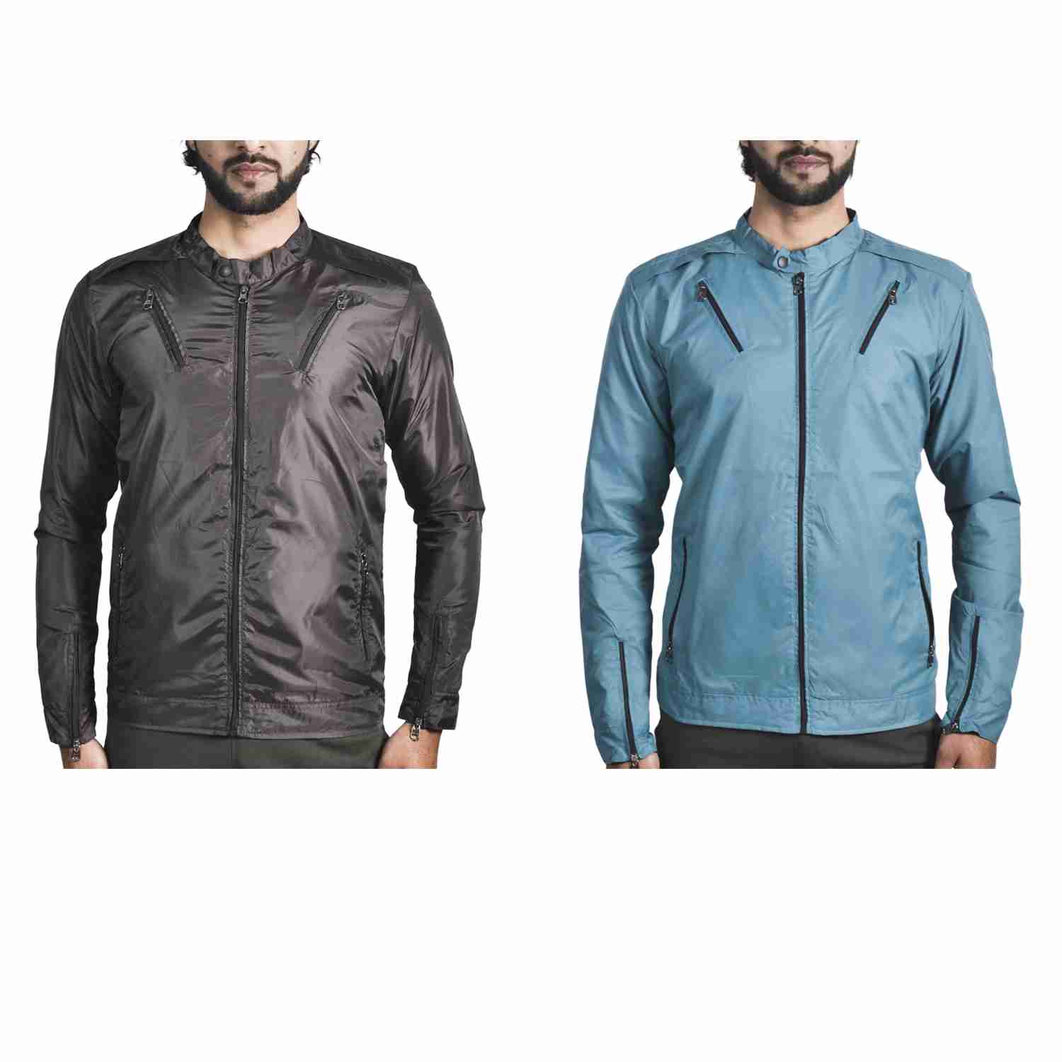 Set Of 2 Waterproof and Windproof Jackets For Men Windcheater Jacket By Arushi