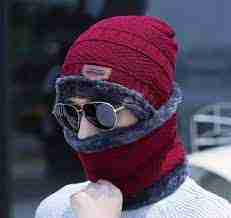 Combo Offer New Winter Cap Topi And Neck Warmer For Men By Arushi