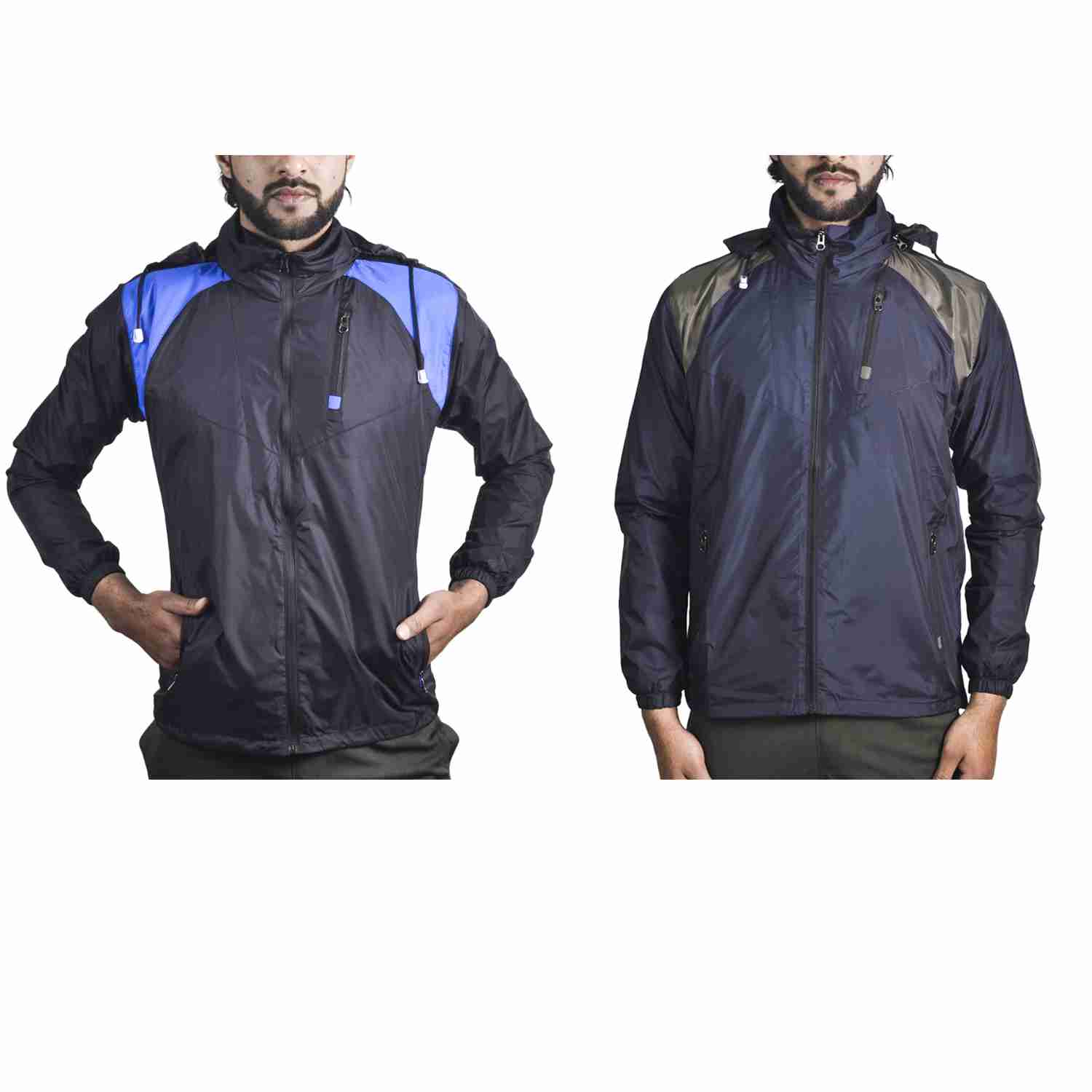 Set Of 2 Waterproof and Windproof Jackets For Men Windcheater Jacket By Arushi