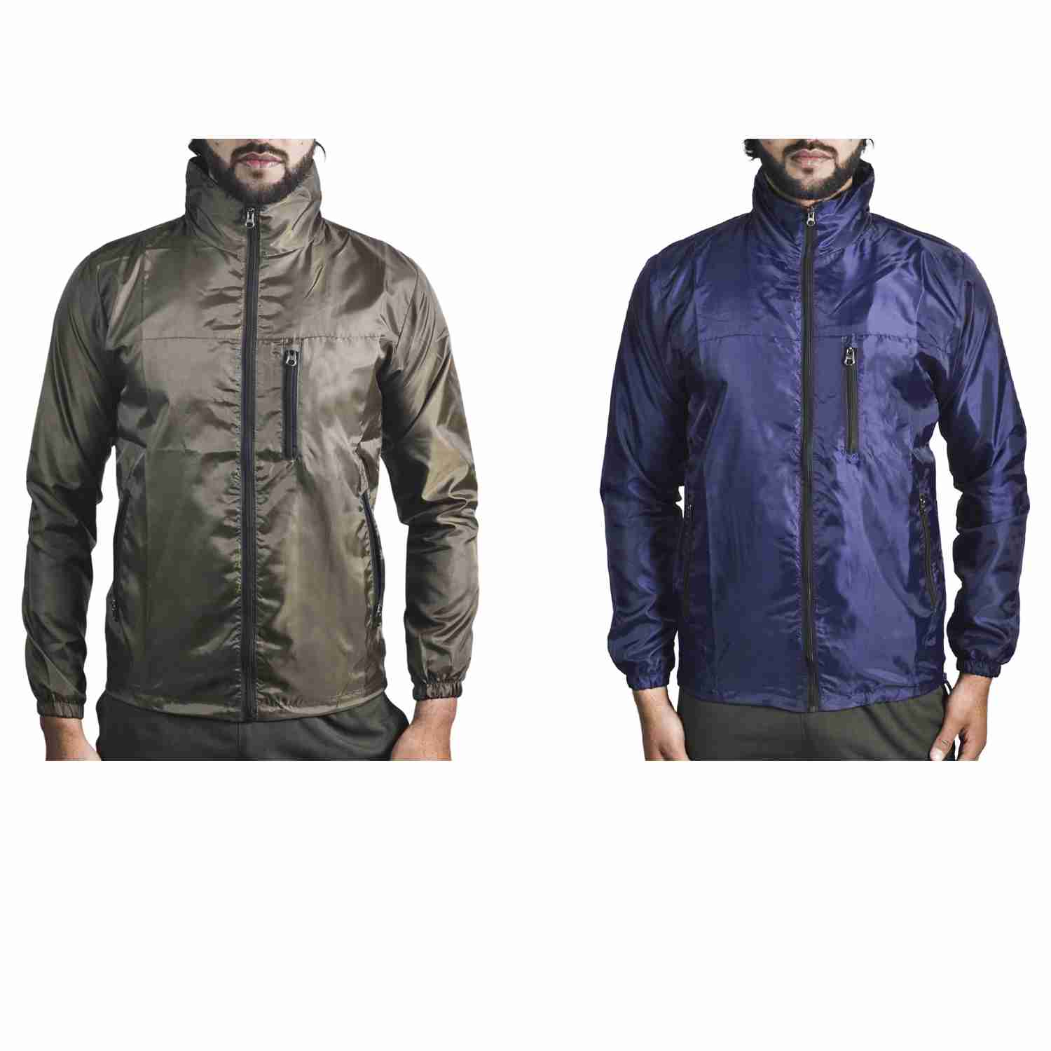 Set Of 2 Waterproof and Windproof Jackets For Men Windcheater Jacket By Arushi