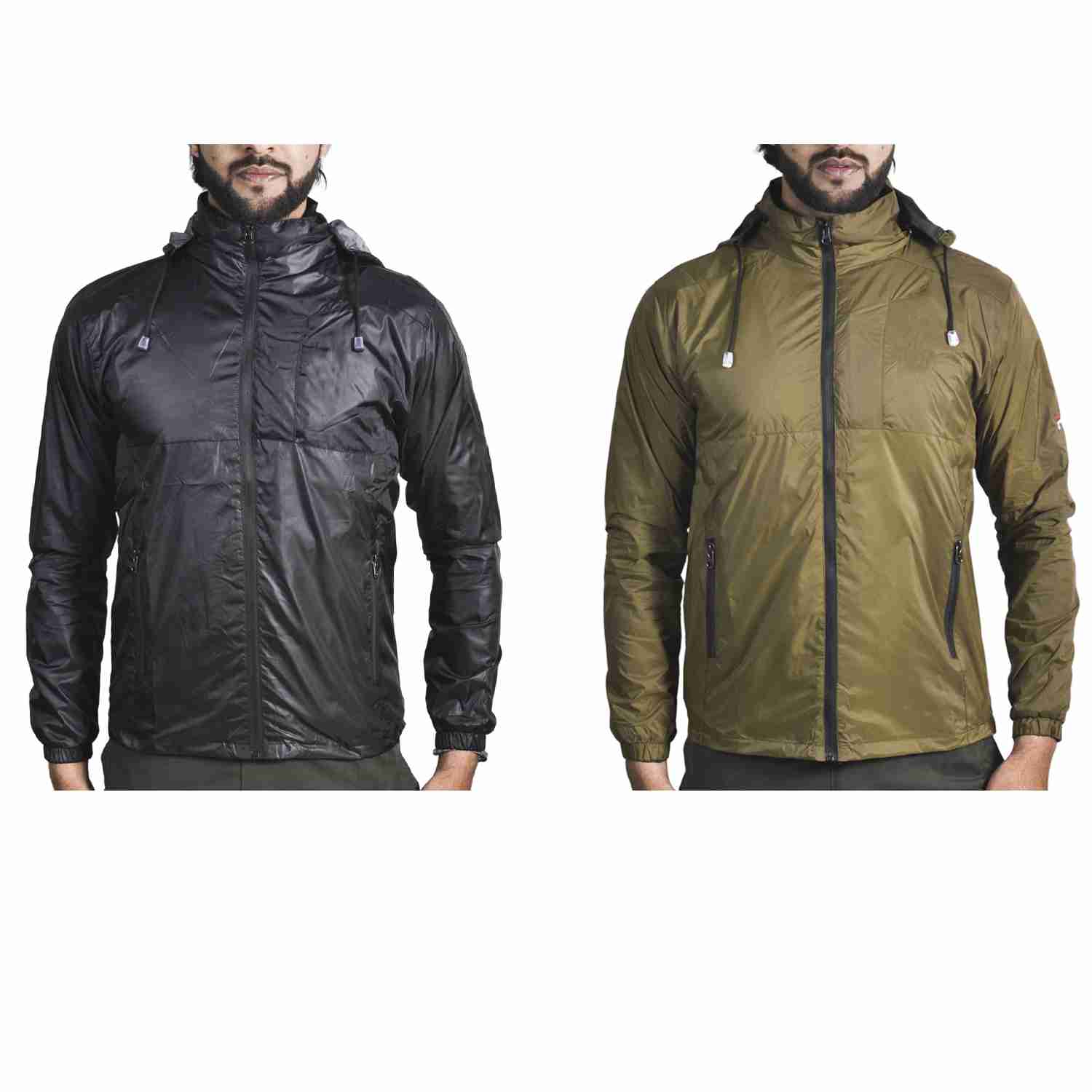 Set Of 2 Waterproof and Windproof Jackets For Men Windcheater Jacket By Arushi