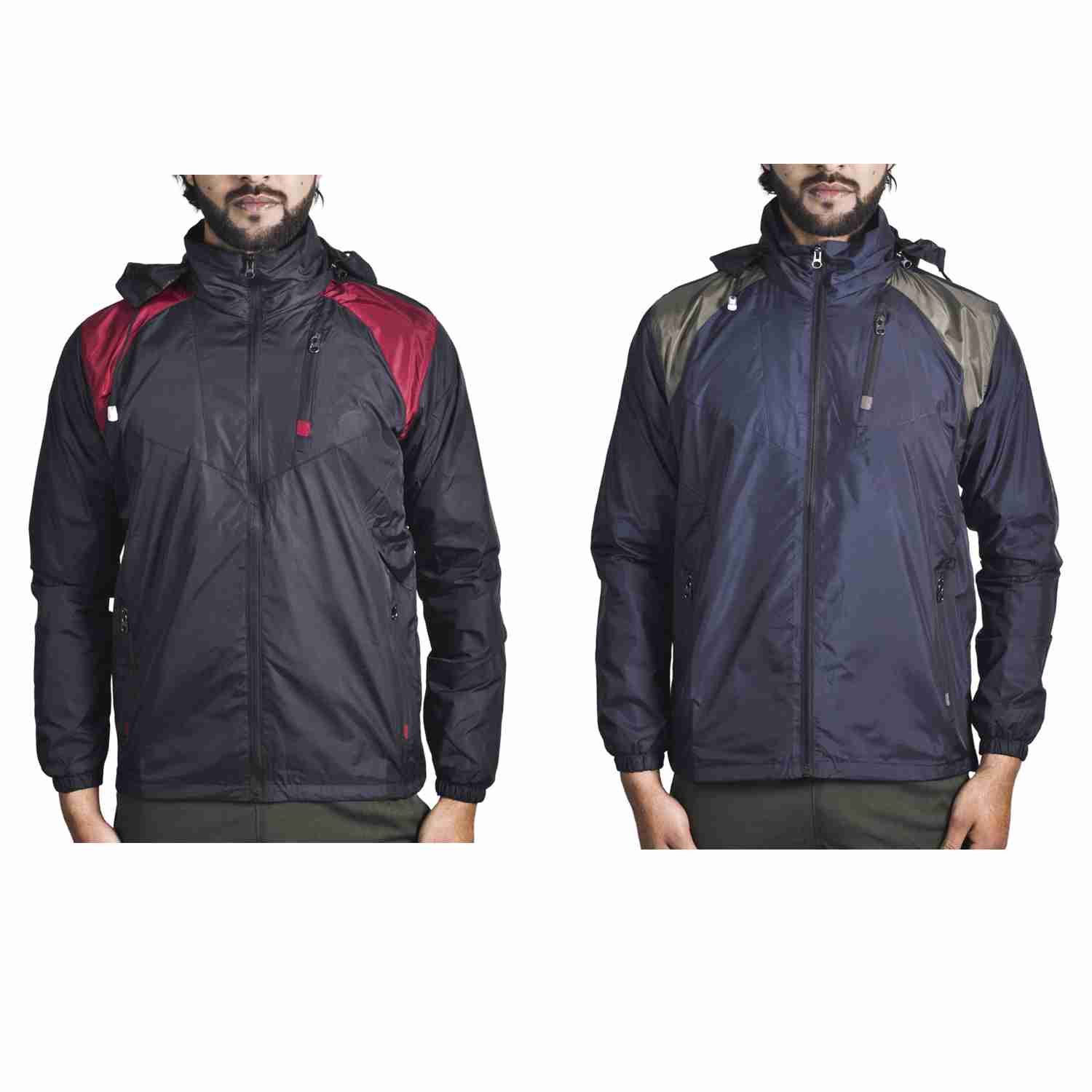 Set Of 2 Waterproof and Windproof Jackets For Men Windcheater Jacket By Arushi