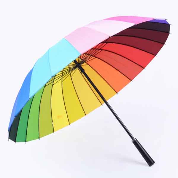 Multicolored Solid Wind/Sun/Rain Proof Umbrella