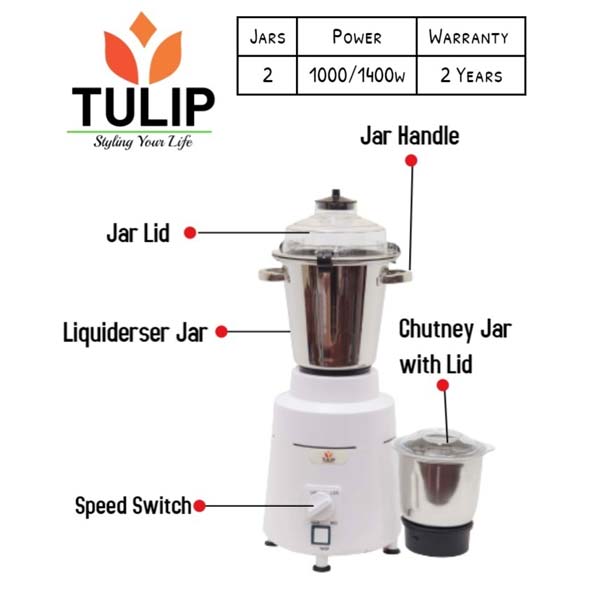 TULIP Hotel Master Mixer Grinder - 1250 W