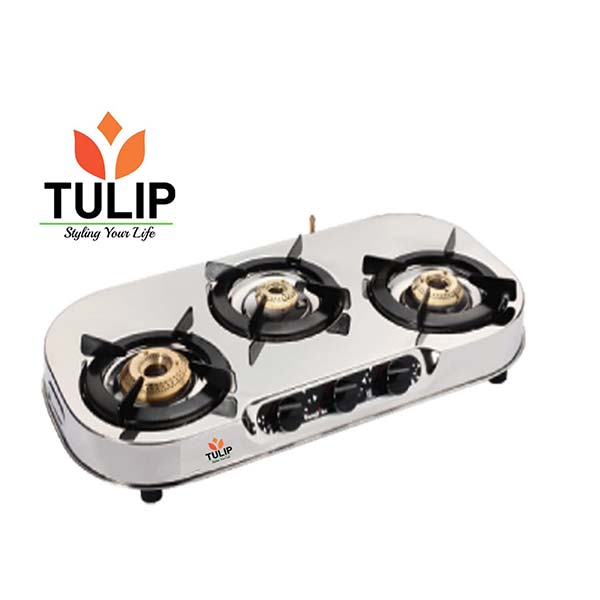 Tulip Gas Stove Ovel-3Burner Galaxy (Fancy)Big