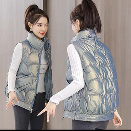Women Autumn Winter Waistcoat Short Down Cotton Vest Jacket