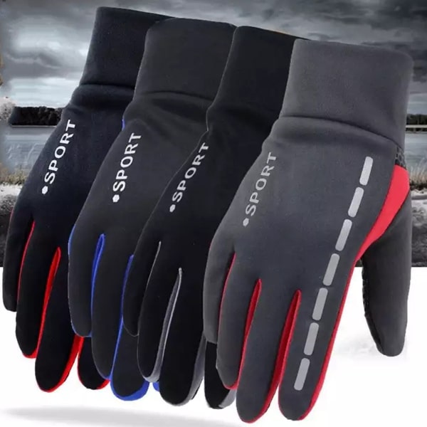 Cycling Sports Gloves For Men Winter Plus Velvet Thickening Non Slip Running Exercise Hiking Touch Screen Gloves