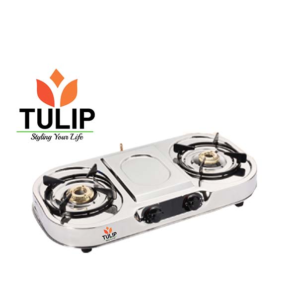 Tulip Gas Stove Oval-Decent 2 Burner (Auto)