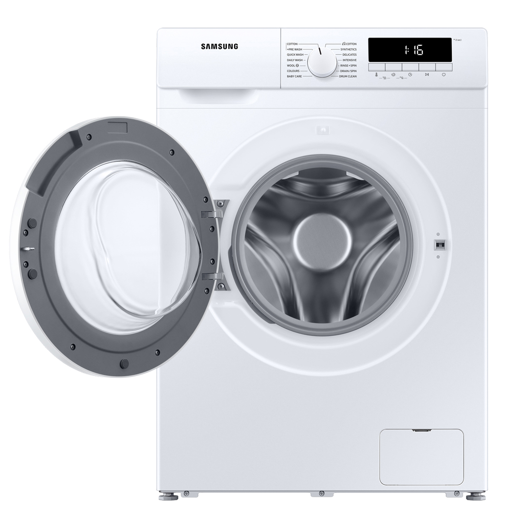 Samsung Silver Fully Automatic Front Load Washing Machine 7 kg (WW70T3020WW/lM)