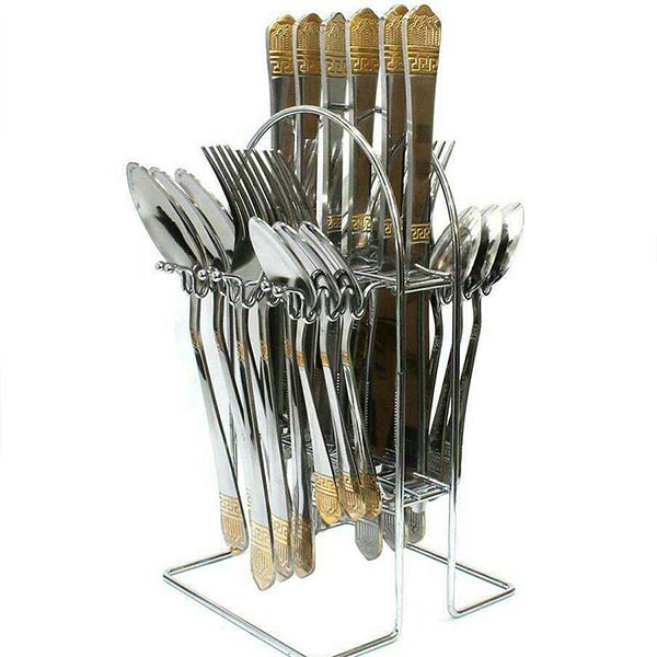 S.S CUTLERY SET (24PCS SET) RECTANGLESTAND-JAZZ