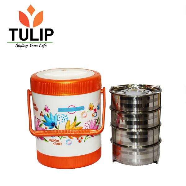 TULIP 4 Step Insulated Tiffin Box Lunch Box