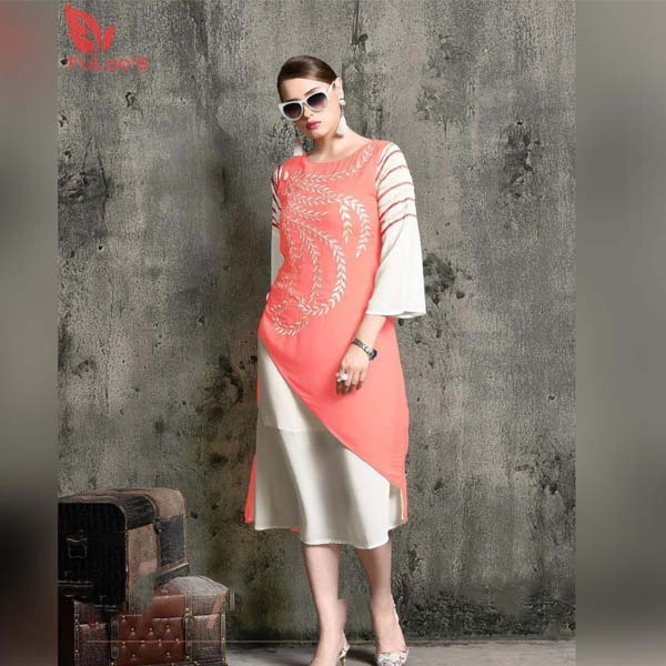 FuLoo's Magic Dress Heavy Georgette With Embroidery #1243